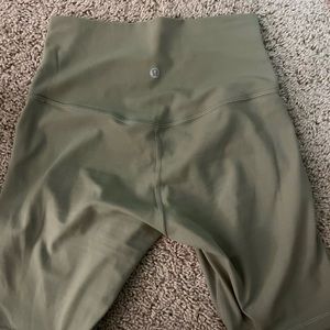 Sage green Lululemon biker shorts